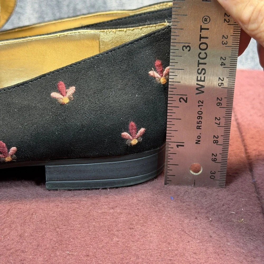 Circus By Sam Edelman Loafers Womens Black Flat 7.5 Embroidered Bee Slip On